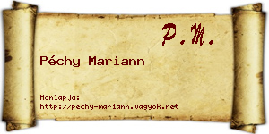Péchy Mariann névjegykártya